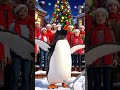 penguin opens present