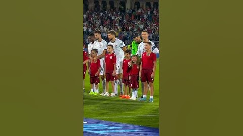 Cristiano Ronaldo and the two children fan before the start of the match against Armenia #cristiano
