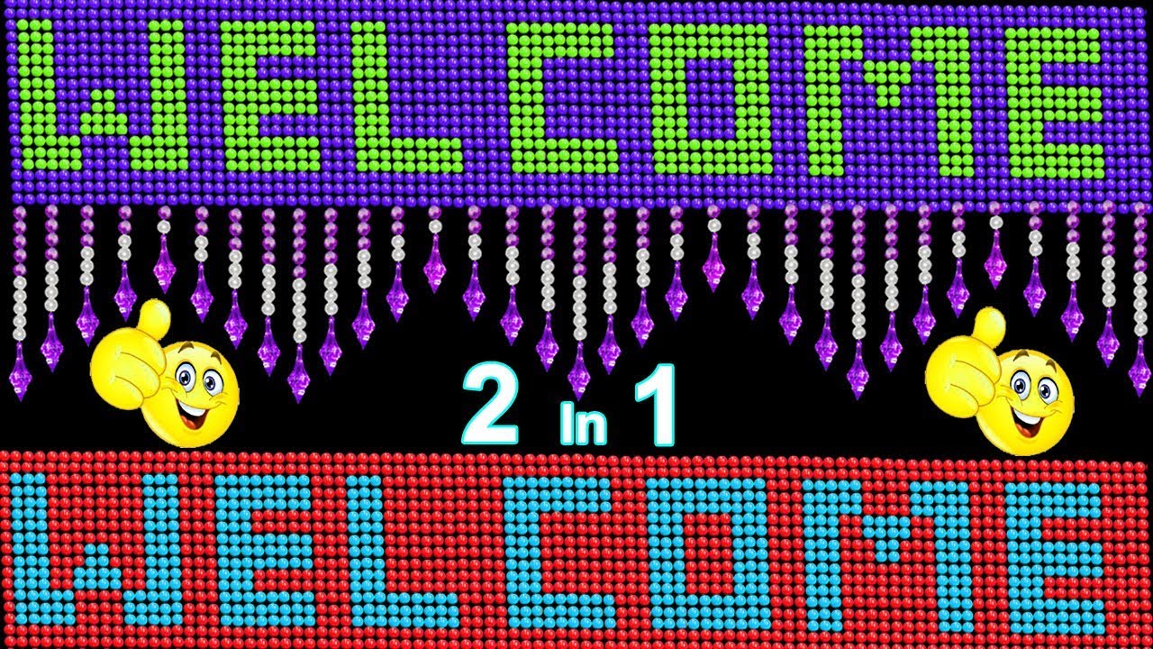 Door/Wall Hanging Decoration | Beaded Welcome Sign Ideas | WELCOME Toran