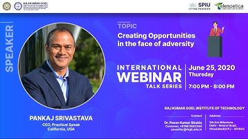 RKGIT Ghaziabad(ECE) International Webinar talk - Creating opportunities in the face of adversities