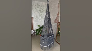 Macrame BABY CRADLE 🩶 Tutorial on my channel ! #shorts