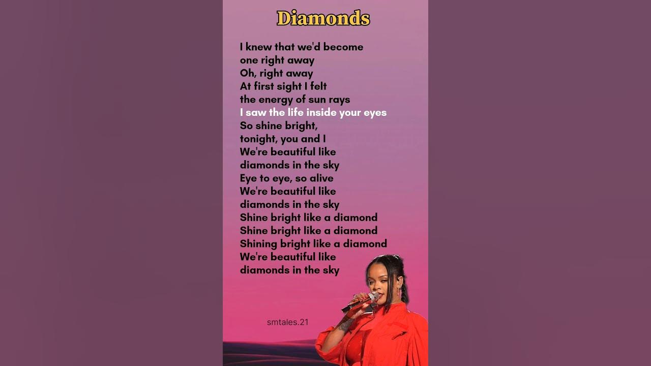 Diamonds lyrics - Rihanna #lyrics #rihanna #diamonds #trending