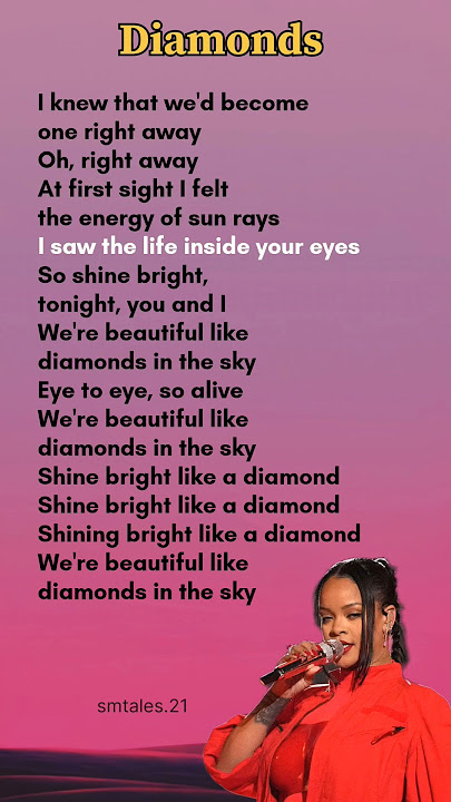 Diamonds lyrics - Rihanna #lyrics #rihanna #diamonds #trending