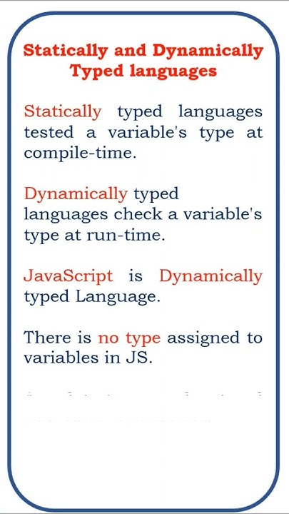 Statically typed and dynamically typed languages in JavaScript ...