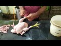 Cutting and cleaning whole chickens In to dressed chicken | Chicken shop style | 4k |