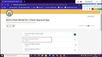 Create a Department Object | Build a Data Model for a Travel Approval App | Salesforce