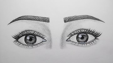 How to draw both eyes step by step for beginners || Pencil sketch for beginners #howtodraw