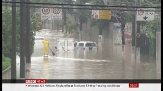 Weather Events 2020 - Heavy rains bring flooding (Brazil) - BBC News - 11th February 2020