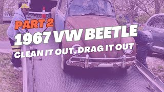 1967 Beetle, Part 2: Clean it out, drag it out