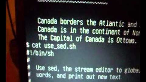 Linux/ Unix - using sed - the stream editor