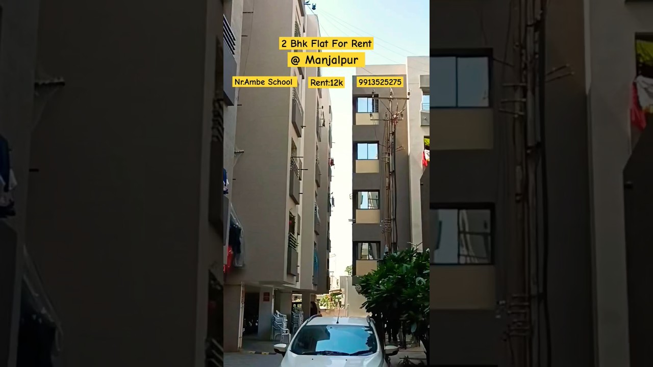 2 Bhk Flat For Rent @ Manjalpur 