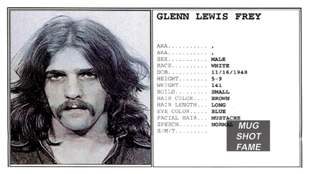 Glenn Frey 1973 Mug Shot.