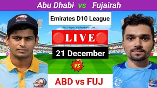 ABD vs FUJ Prediction | Emirates D10 | T10 | T10 League | Pitch Report