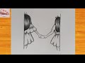 رسم صديقات رسم سهل كيفية رسم صديقات كيوت بقلم الرصاص خطوة بخطوة سهل جدا تعليم الرسم 