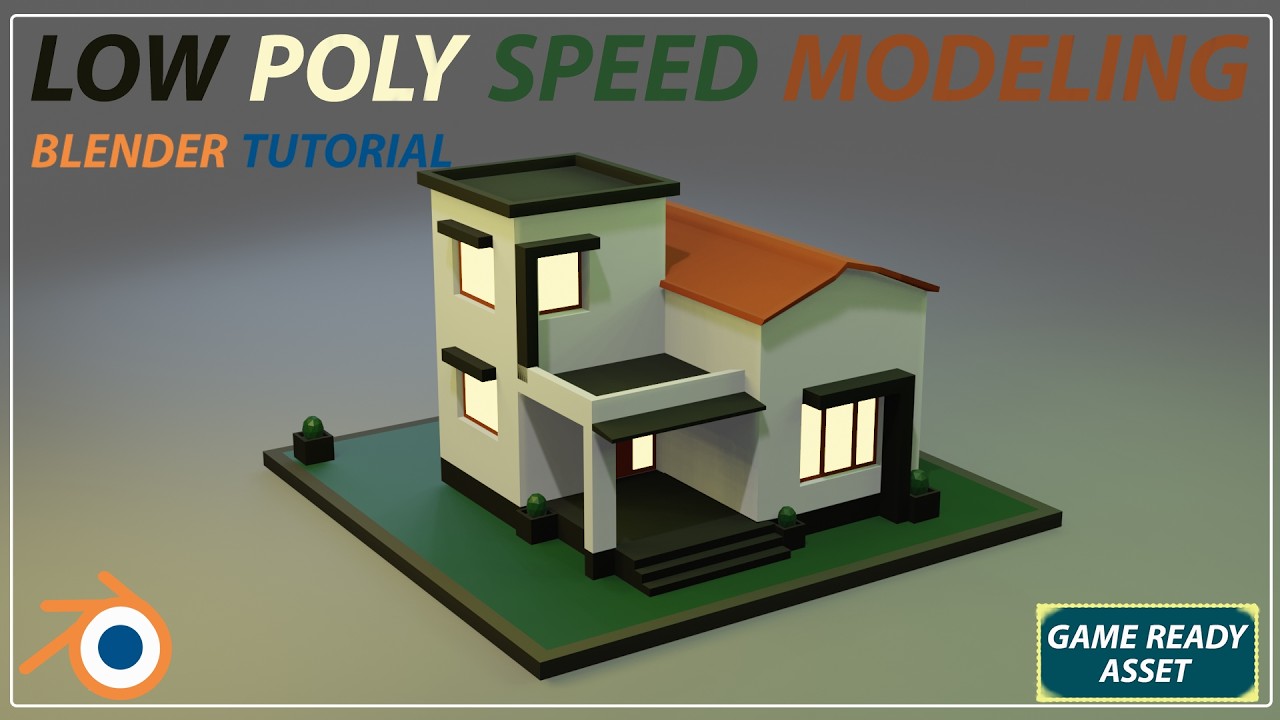 Low Poly House in Blender 🏠 | Speed Modeling Tutorial (Game Ready Asset ...