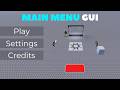 How to Make a Main Menu Gui in Roblox Studio