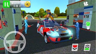 주유소 랠리 경주용 자동차 주차 시 주차하기🏁🏎 - BEST 2021 자동차 시뮬레이터 게임 Android/IOS 게임 플레이 screenshot 1