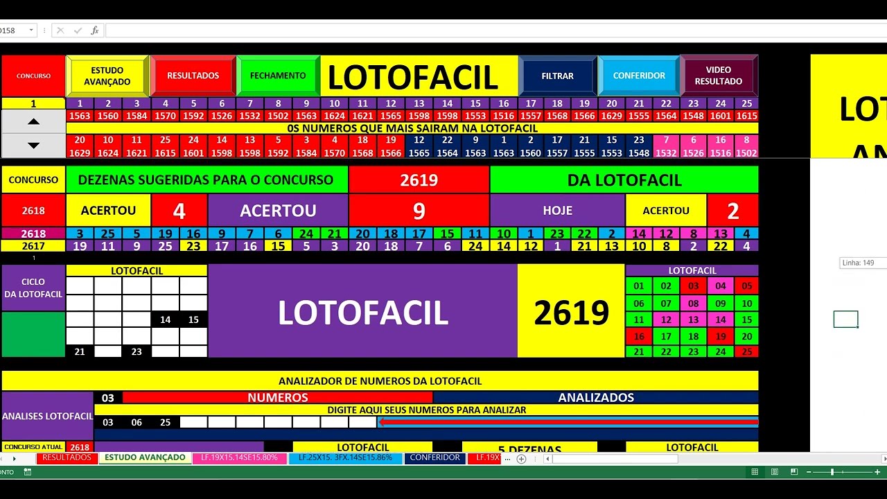 LOTOFACIL CONCURSO 2619 DICAS PARA JOGAR