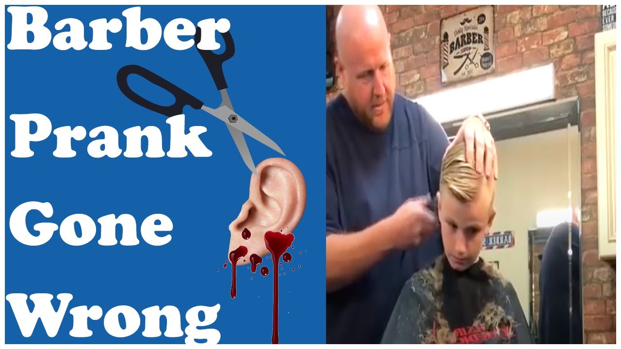 Funny Prank / Hilarious Prank On Kid By Barber Gone Wrong / Chops His
