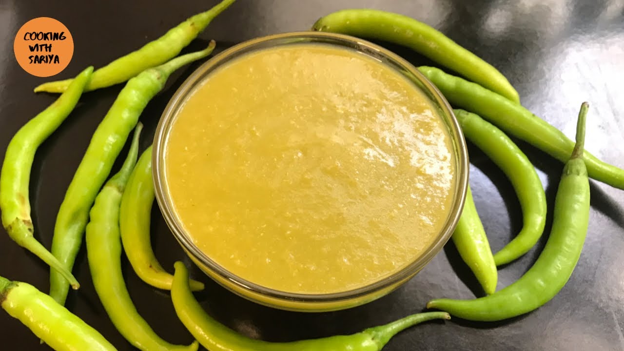 Green Chilli Sauce Easy way to Make Green Chilli Sauce Recipe