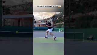 Stan Wawrinka crystal clear one-handed backhand 😍  (Practice at Monte-Carlo)