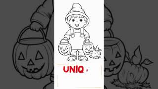 Halloween Coloring Pages Coloring Book for Kindergarten and 1st Grade #shorts