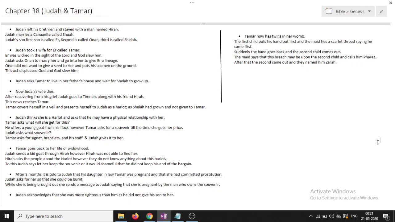 Genesis chapter 38 - YouTube