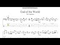 End of the worldthe carpenters bass solo tab