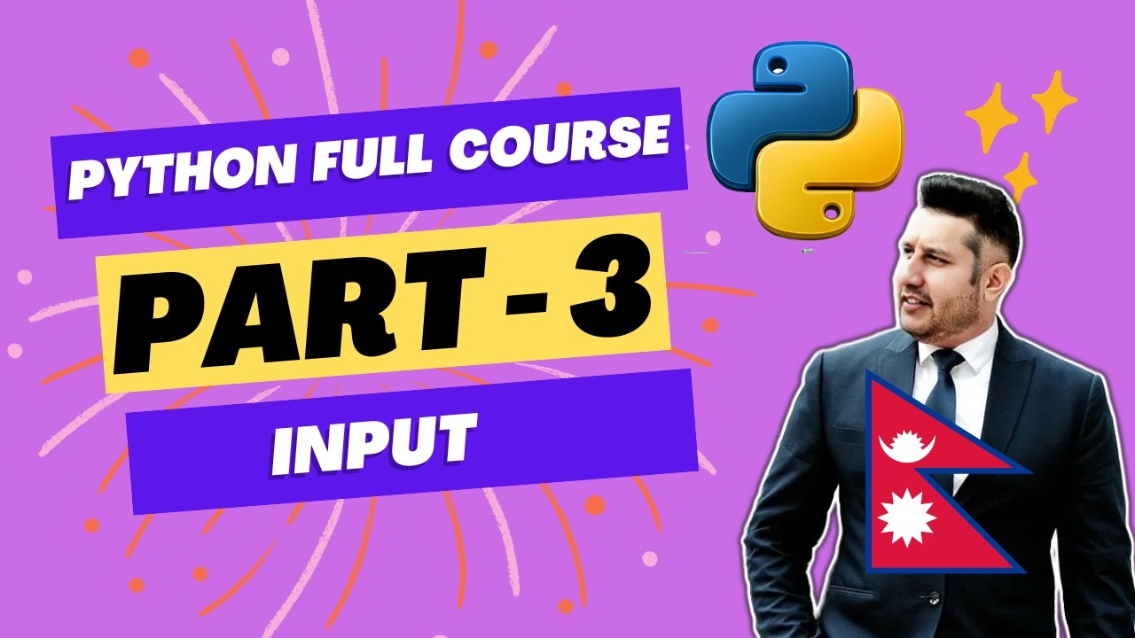 👉 Python Full Course from Beginners to Advanced Part 3 | Input and Type ...