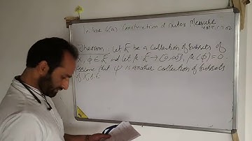 Lecture 6(a)(ii) Construction of Outer measure