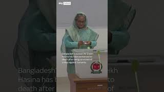 Moment former Bangladeshi PM is sentenced to death