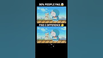 Only Genius Can Find 3 Differences in This Doraemon Image! #shorts #findthedifference #doraemon