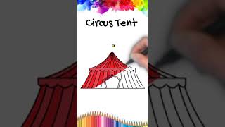 Draw Circus Tent | Easy drawing | #drawings #shorts