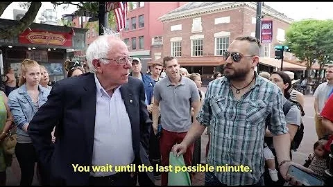 Bernie Does Impromptu Medicare For All Town Hall In The Street