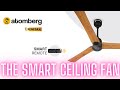 Atomberg Smart Ceiling Fan - Remote Sensor &amp; BLDC Motor - Golden Oakwood