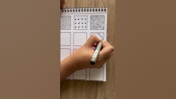 4/12 Easy Zentangle Patterns | Tutorial For Beginners #artshorts  #arttutorial #art #artvideo