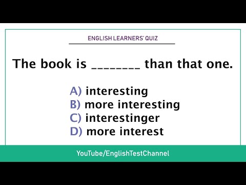 Quiz - Comparative and superlative adjectives