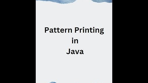 Java Star Pattern Printing Tutorial in Hindi