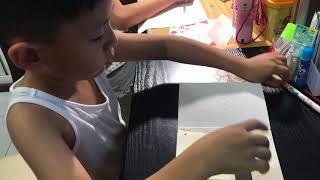 1070610辰伃和聖澔手作蔡鳳珠阿嬤61歲生日卡片影片-04