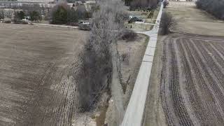 The Wiouwash Trail, WI, North from Maxwell Rd North County Rd. G, via drone, 4K.