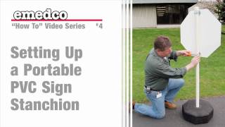 How to set-up an Emedco Portable PVC Sign Stanchion | Emedco Video