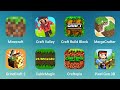 Minecraft, Craft Valley, Craft Build Block, MergeCrafter, GrindCraft 2, CubicMagic, Craftopia