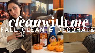 COZY FALL CLEAN WITH ME | Fall Sunday Reset + Decorate
