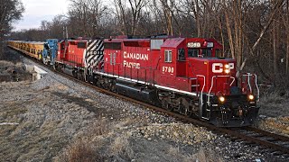 Chasing 2 CP SD40-2s Leading a Short Ballast Train - Sabula to LeClaire