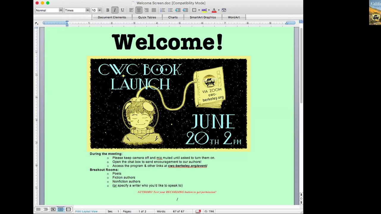20/20/20/20 CWC Annual Book Launch! - YouTube
