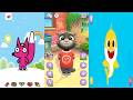 Talking Tom Cat vs My Talking Pinkfong vs Talking Baby Shark - All Foods All Gadgets All Animations