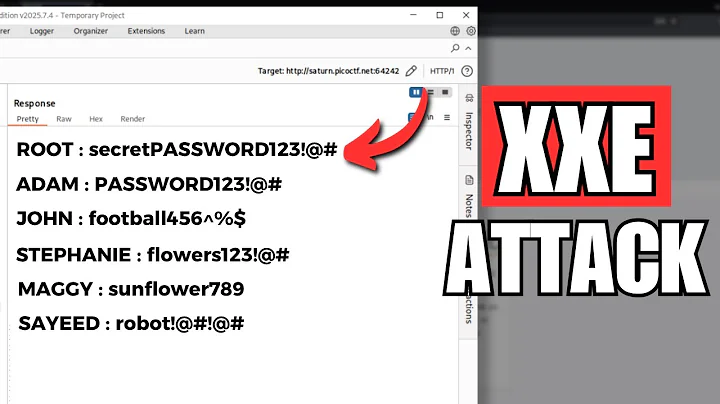 Access Hidden Files with XXE Attack (XML External Entity Injection) | picoCTF - SOAP