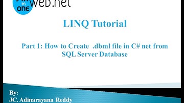 How to Create  dbml file in C# net from SQL Server