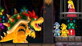 Gold Mario & Silver Luigi Vs Bowser (Final Castle) - New Super Mario Bros 2