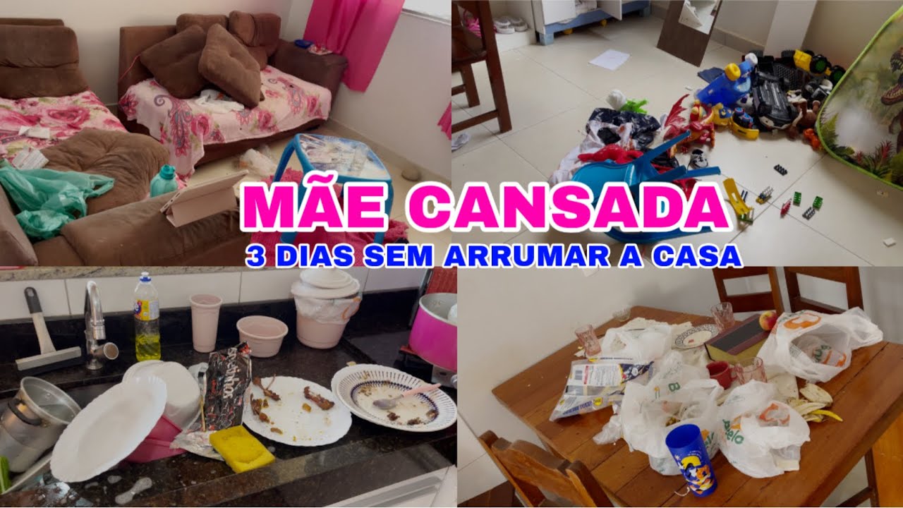FIQUEI 3 DIAS SEM ARRUMAR A CASA… olha no que deu 😰